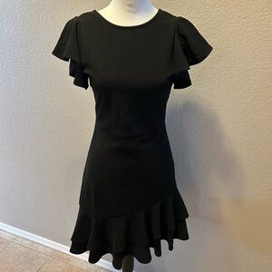 Black Dress with flutter sleeves